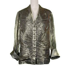 Cachet Elegant Silver Women's Top Size 20W
